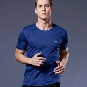 Short Sleeve Men's Athletic V-Neck Henley T-Shirt