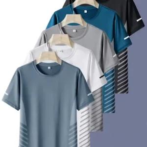 Simple Cross Print Men's Trendy T shirt