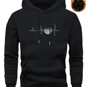 Men's Heavy-Duty Fleece-Like Hooded Sweatshirt