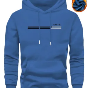 Men's Thickened Fleece Hooded Sweatshirt