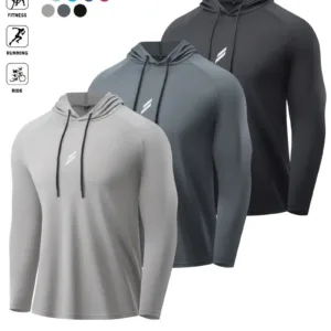 3pcs Men's Fleece-Lined Hooded Sweatshirts