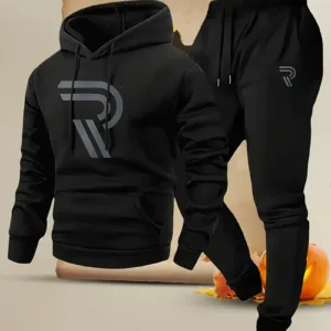 Men's hooded sweatshirt and sweatpants set