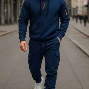 2025 Men'S New Arrival Hooded Sweatshirt Set - Loose Fit Hoodie & Jogger Pants