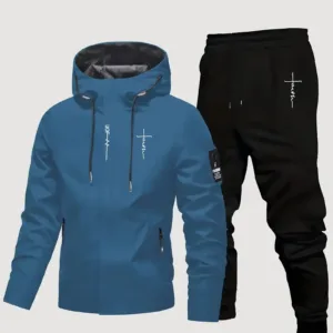 2025 Men'S New Arrival Hooded Sweatshirt Set - Loose Fit Hoodie & Jogger Pants