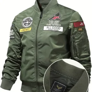 Nylon flight suit jacket