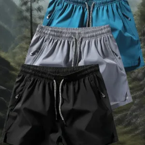 3pcs Men's Casual Athletic Shorts