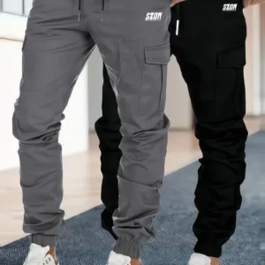 2pcs Men'S Cargo Pants