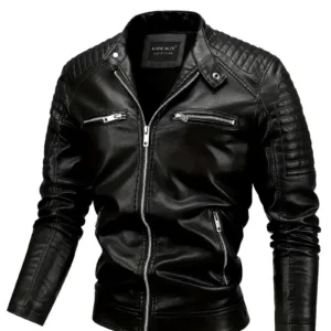 Men's Casual PU Leather Jacket