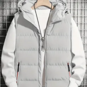 Men's Casual Hooded Puffer Vest