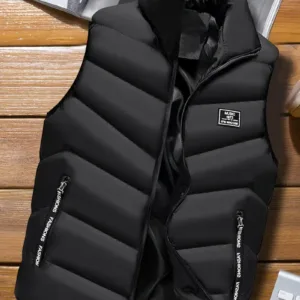 Warm Zip-Up Sleeveless Vest Jacket