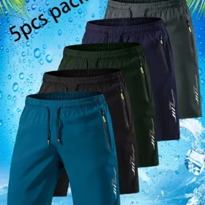 5pcs Men's Quick-Dry Shorts