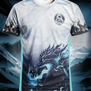 Men'S Dragon Print Athletic T-Shirt